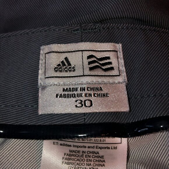 Adidas Mens Size 30 Solid Gray Chino Flat Front Flap Pockets Golf Shorts - Picture 9 of 10